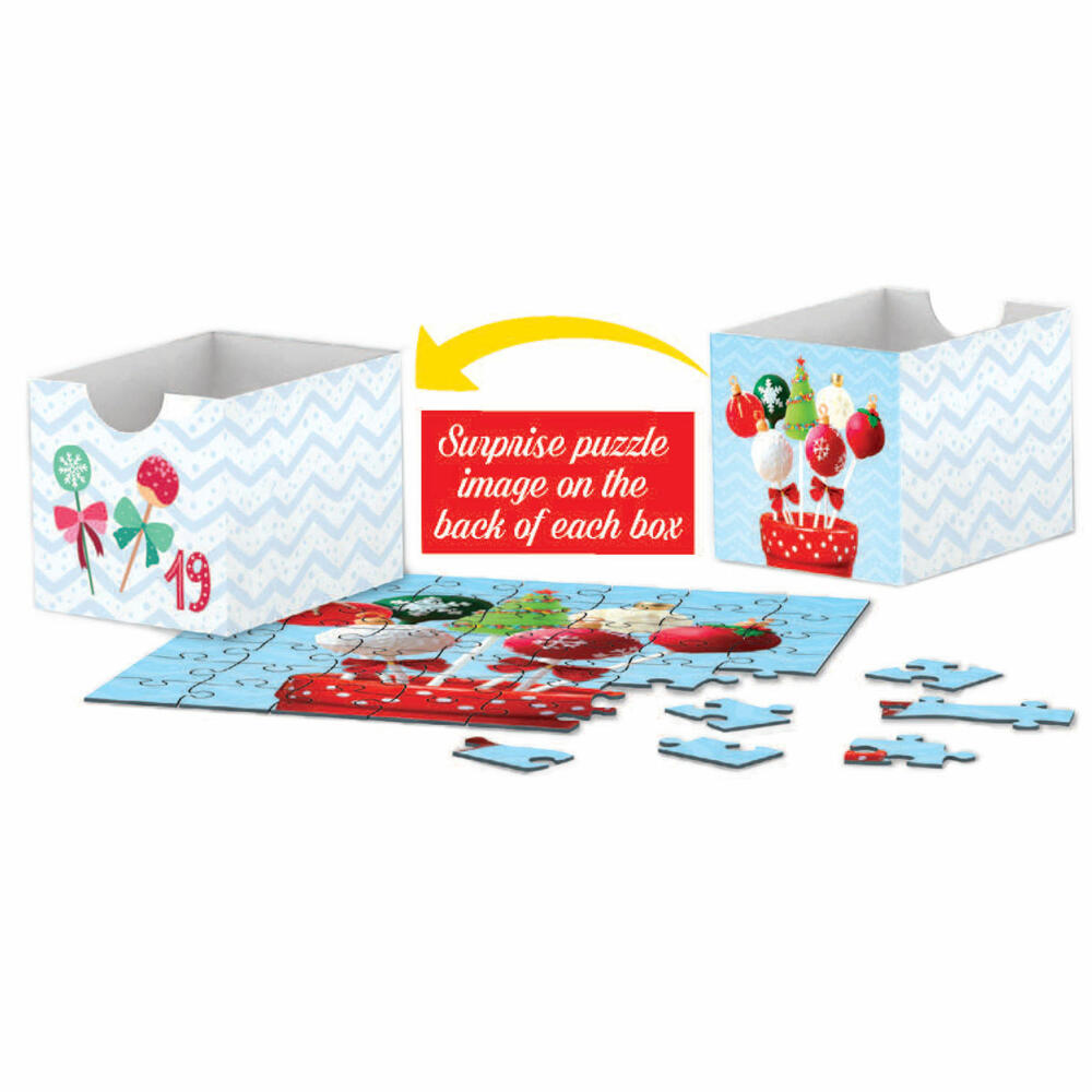 Eurographics Puzzle Adventskalender - Christmas Sweets, 24 x 50 Teile, 12.5 x 12.5 cm, 8924-5666