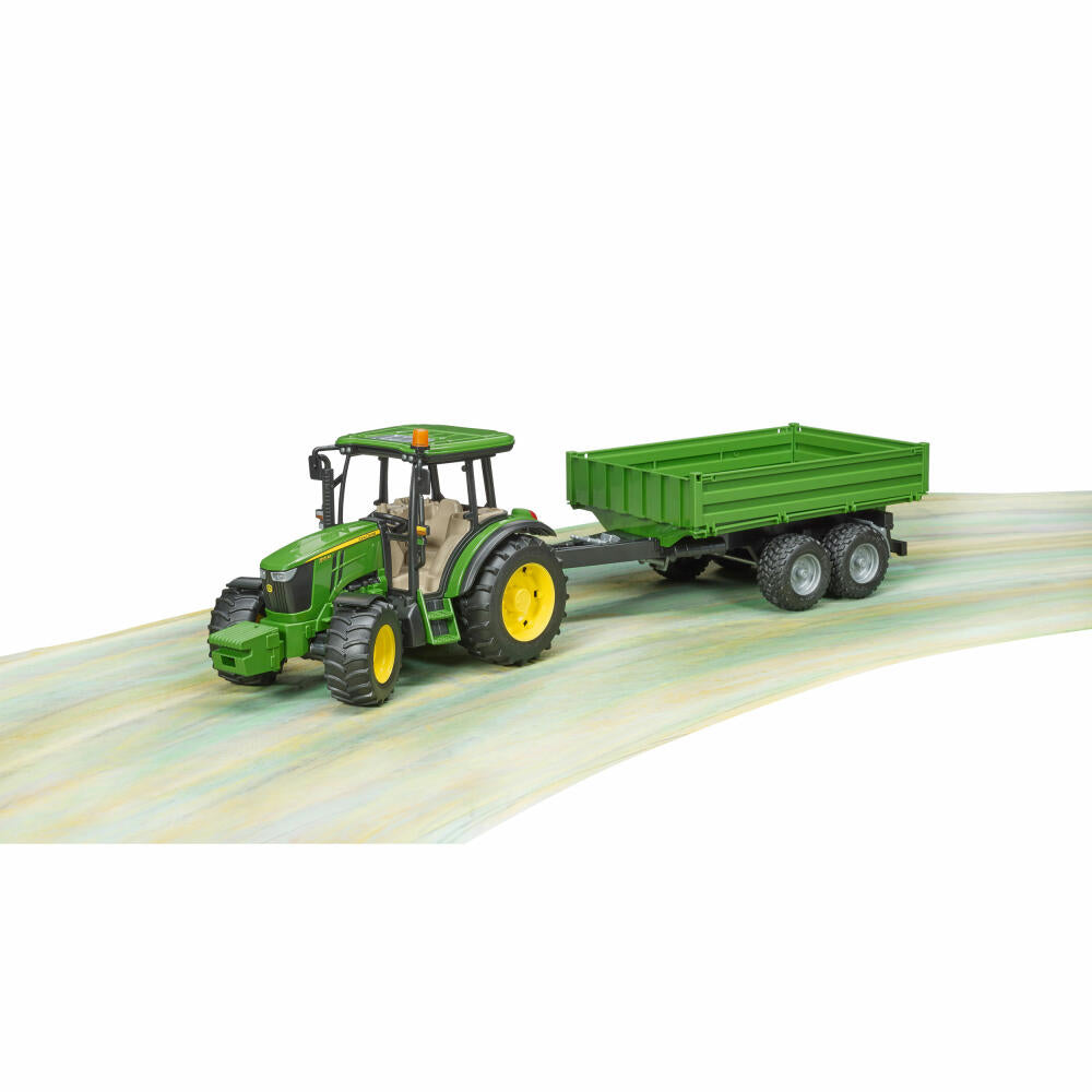 Bruder Agriculture John Deere 5115M, with side wall trailer, tractor, model vehicle, model vehicle, toy, 02108