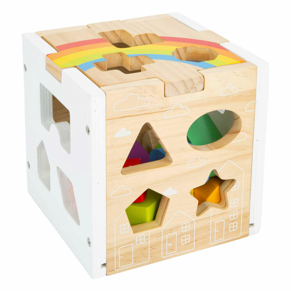 Legler Small Foot Steckwürfel Regenbogen, Spielzeug, ab 12 Monate, 11777