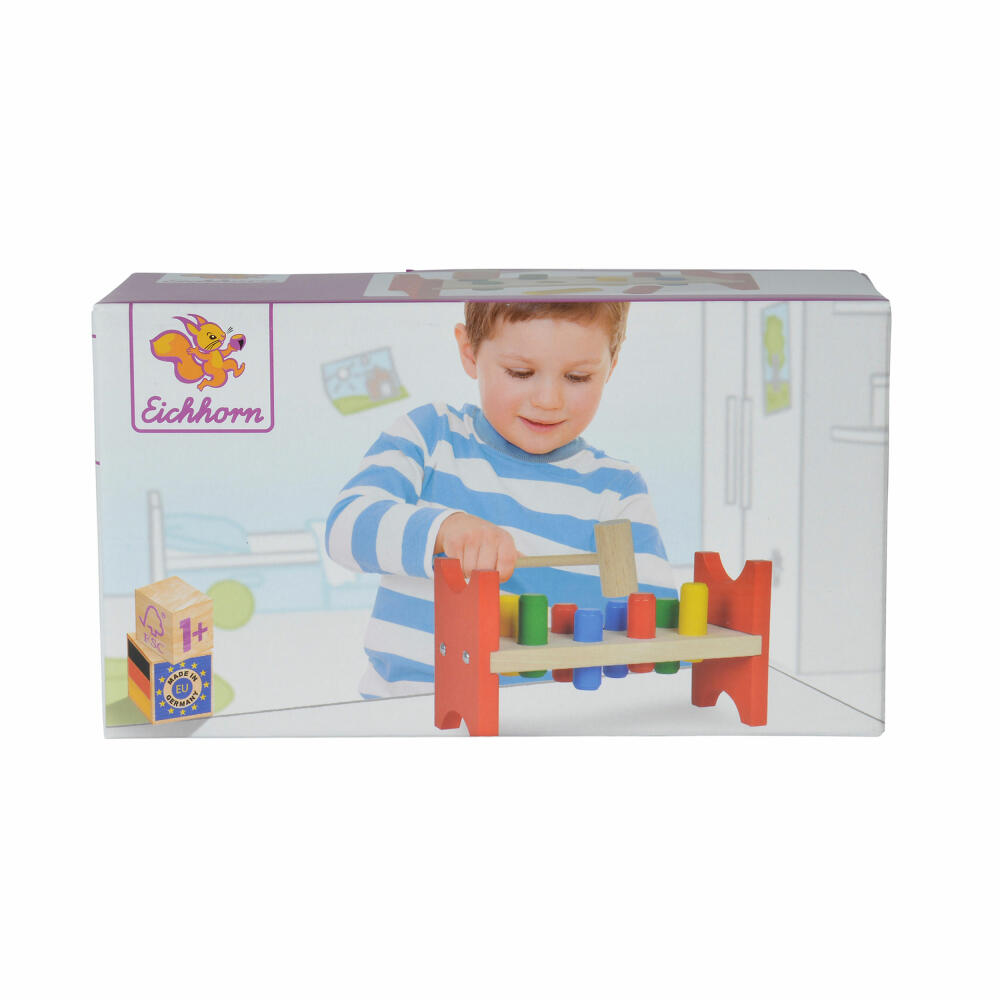 Eichhorn Heros Klopfbank, Motorikspielzeug, Hammerbank, Holzspielzeug, Spielzeug, Holz, 100027005