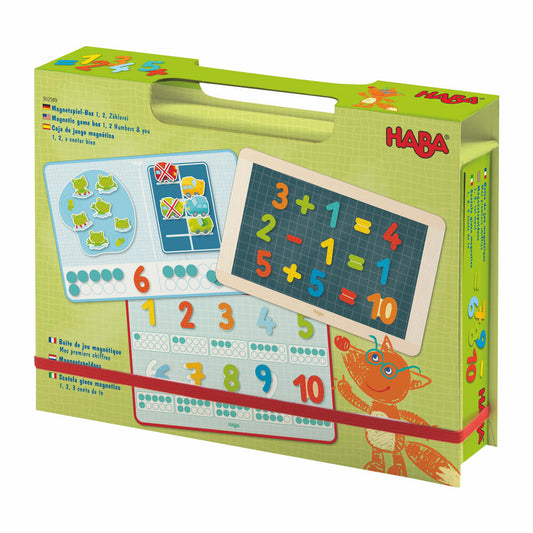 HABA Magnetbox 1,2 Zählerei, Kinderspiel, Magnet Box, Magnetspiel, Rechenspiel, Spielzeug, 302589