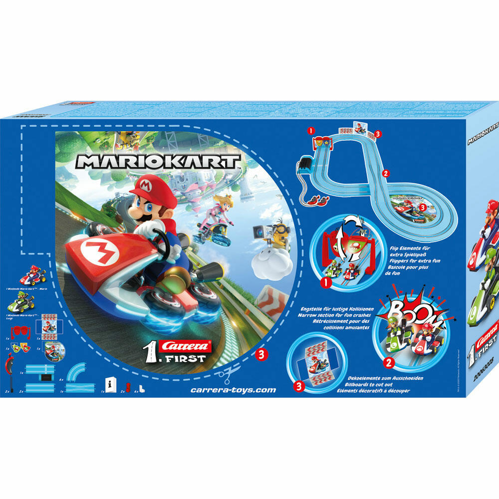 Carrera Mario Kart Mario vs. Luigi race track, car, racing car, race track, Carrera First, 20063028