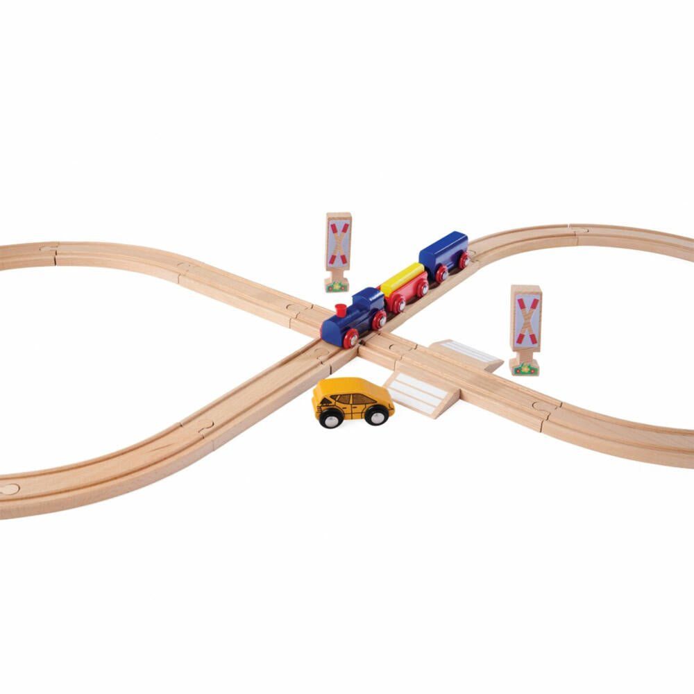 Eichhorn Bahn Achterbahn, 28-tlg., Eisenbahn, Holzeisenbahn, Log, Zug, Spielzeug, Holz, 100006202
