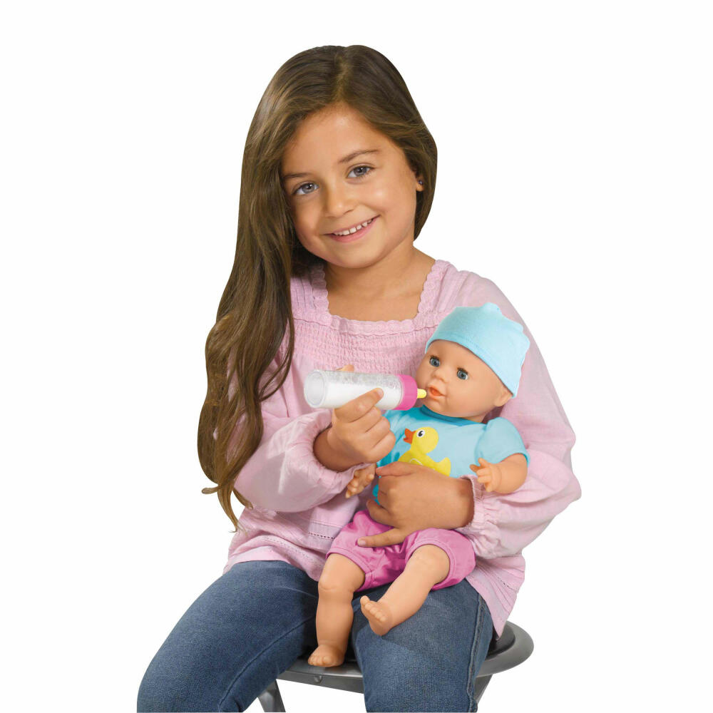 Simba Laura Hungry Weichkörperpuppe, Puppe, Baby Puppe, Essen, Füttern, 38 cm, 105010964