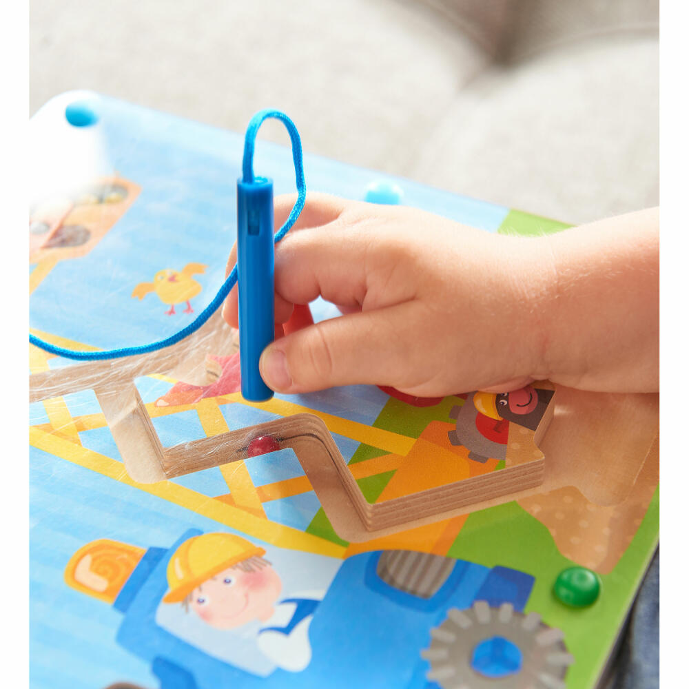 HABA Magnetspiel Auf Der Baustelle, Kinderspiel, Konzentrationspiel, Magnet Spiel, Spielzeug, 303418