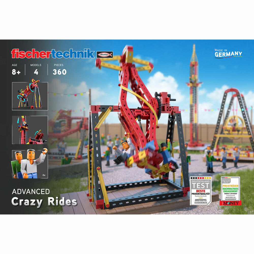 fischertechnik Advanced Crazy Rides, 364 pcs., construction kit, construction toy, fairground attractions, 569019