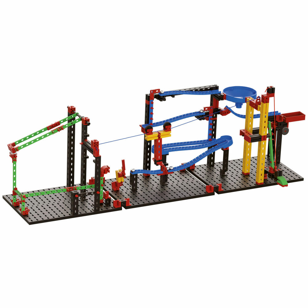 fischertechnik Advanced Funny Machines Kettenreaktion, Baukasten, Bau Konstruktionsspielzeug für Kinder, 385 Teile, 3 Modelle, ab 7 Jahren, 551588