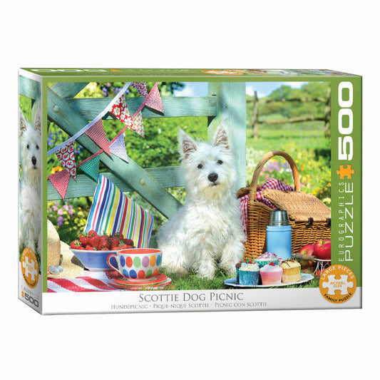 Eurographics Puzzle Scottie Hunde Picknick, 500 Teile, 68 x 48 cm, 6500-5461