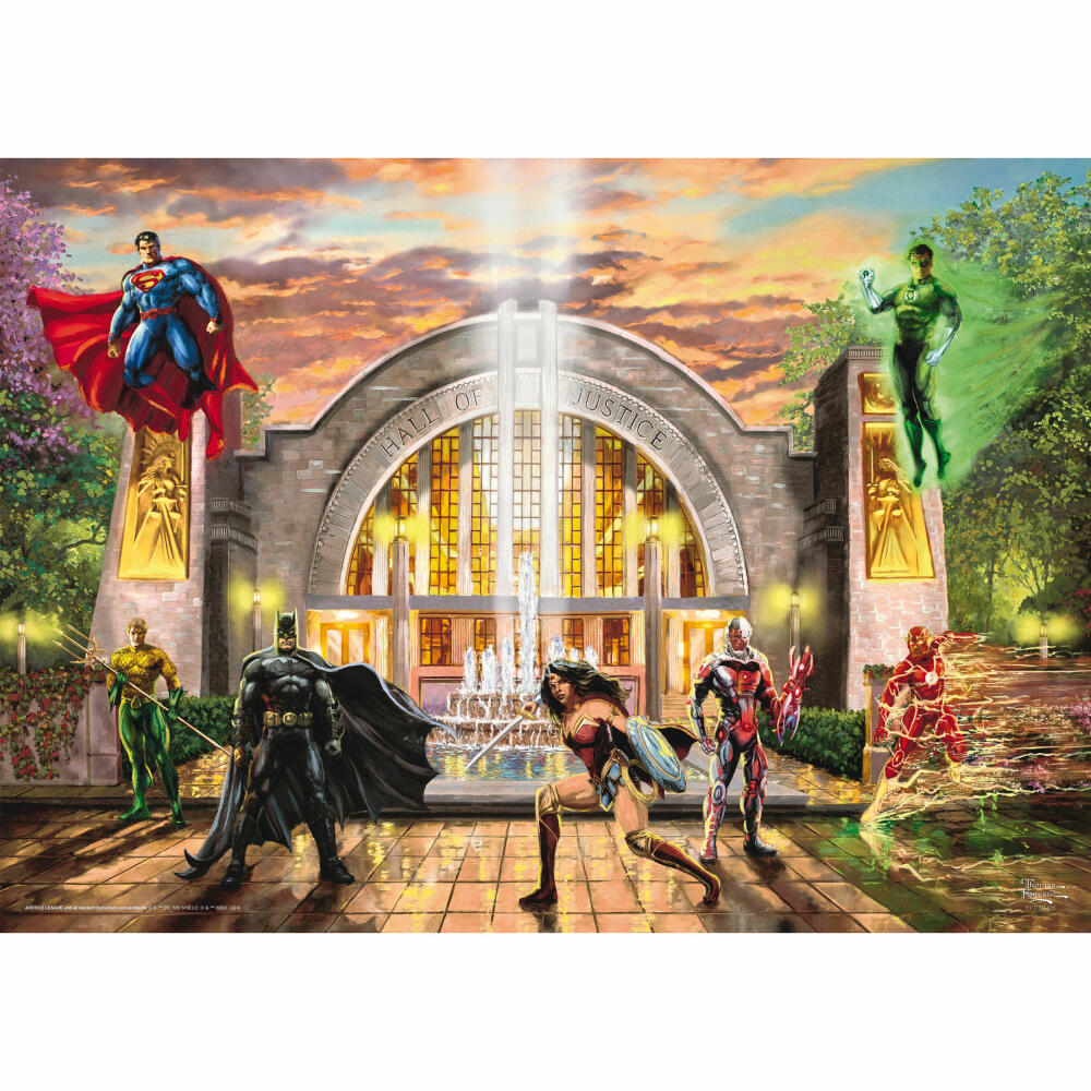 Schmidt Spiele Puzzle DC Hall Of Justic, Thomas Kinkade, Erwachsenenpuzzle, 1000 Teile, 58788