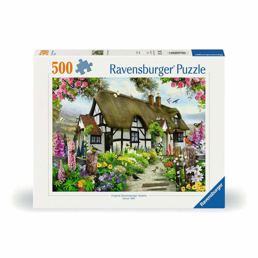 Ravensburger Puzzle Verträumtes Cottage, Erwachsenenpuzzle, 500 Teile, 12000199