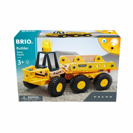 BRIO Builder Volvo Dump Truck, 55 pcs., Construction Kit, Building Set, Toy, Wood, 63459900