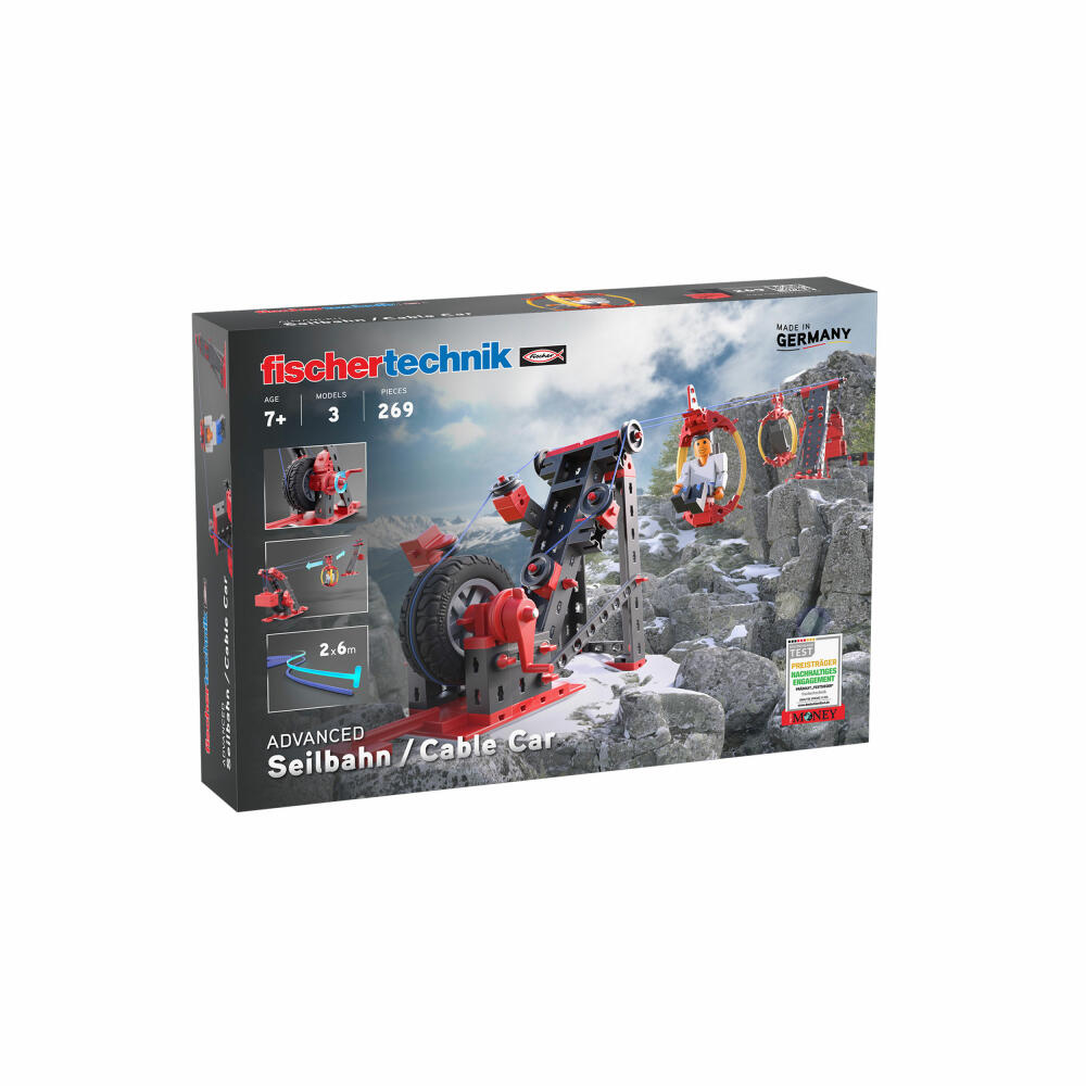 fischertechnik cable car, 269 pcs, construction kit, construction toy, toy, from 7 years, 564068