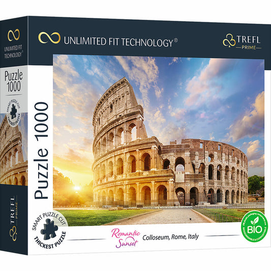 Trefl Puzzle UFT Romantic Sunset: Sunlit Colosseum, Rome, Italy, 1000 pieces, 68.3 x 48 cm, 10691