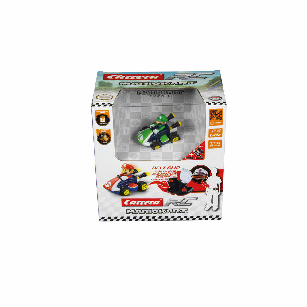 Carrera Mario Kart Mini RC Luigi, remote-controlled car, car, racing vehicle, Carrera RC CARS, 2.4 GHz, 370430003P