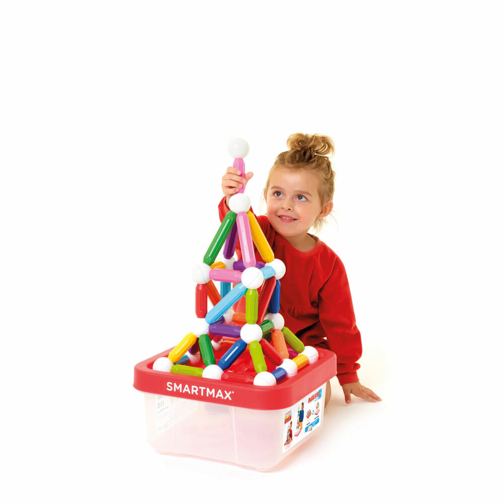 SmartMax Build XXL, 70-tlg., Konstruktionsspielzeug, Magnet Spielzeug, Bausteine, in Sammelbox, SMX 907