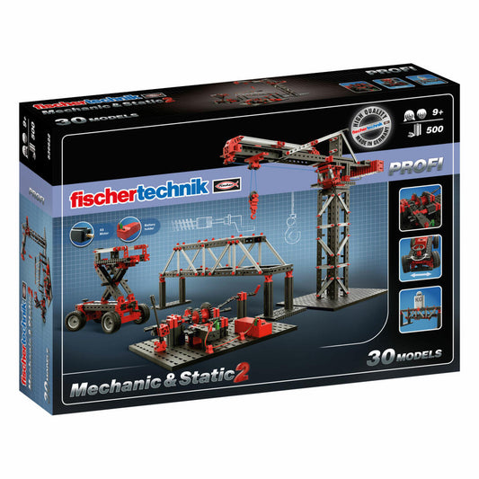 fischertechnik Profi Mechanix & Static 2, 500-tlg., Technik Spielzeug, Motorikspielzeug, Baukasten, 536622
