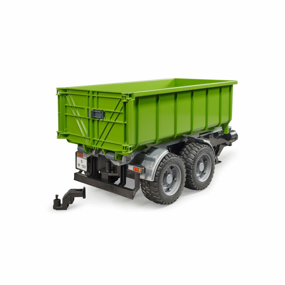 Bruder Agriculture Hook Lift Trailer for Tractors, Tipper Trailer, Model Vehicle, Model Vehicle, Toy, 02035