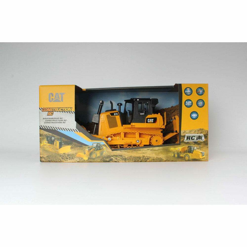 Carrera CAT D7E Track Type Tractor, Bulldozer, Construction Machine, Excavator, Carrera RC, 2.4 GHz, 1:24, 37025002