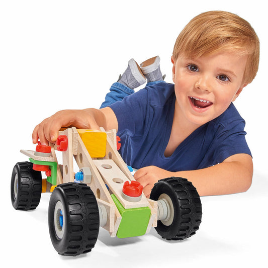 Eichhorn Constructor Quad Set, 100-tlg., Baukasten, Bau Set, Bausatz, Kinder Spielzeug, Holz, 100039028