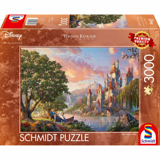 Schmidt Spiele Puzzle Disney Belle's Magical World, Thomas Kinkade Studios, Erwachsenenpuzzle, Premium, 3000 Teile, 57372