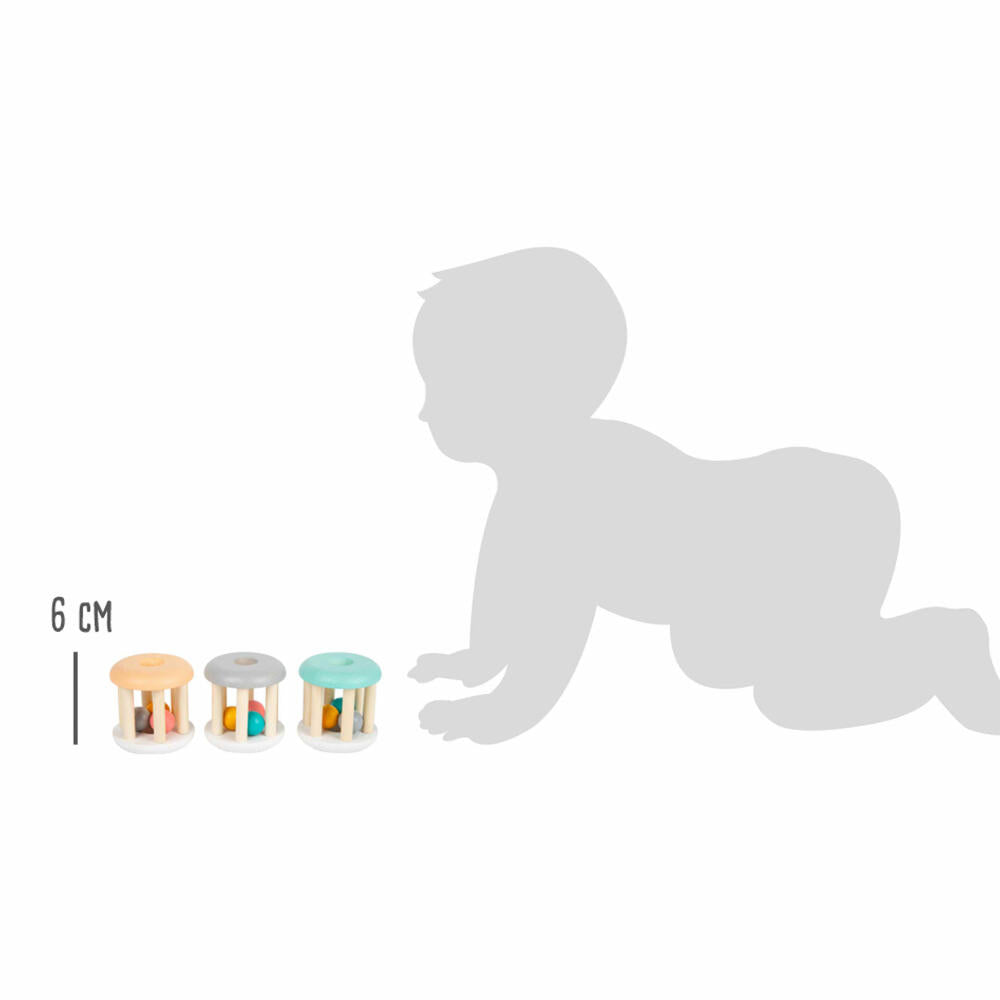 Legler Small Foot Babyrassel Pastell, Spielzeug, ab 0 Monate, 11712