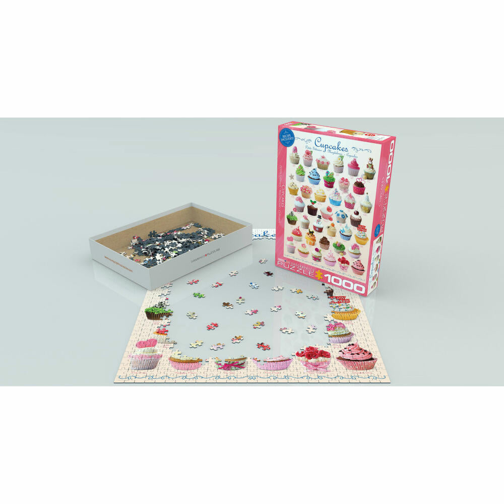 Eurographics Puzzle Cupcakes, Tarts, Pastries, 1000 pieces, 68 x 48 cm, 6000-0409