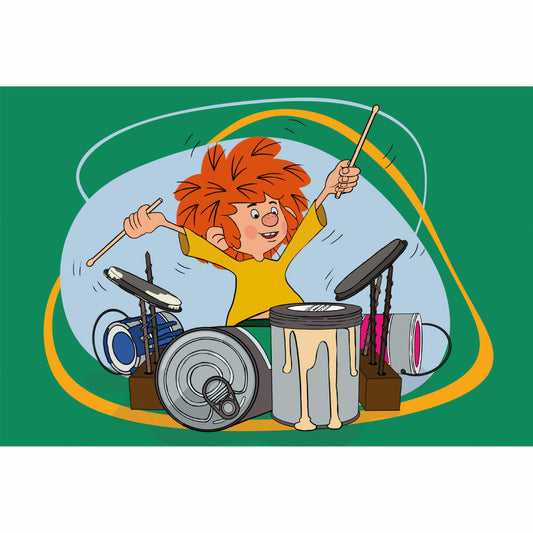Schmidt Spiele Children's Puzzle Pumuckl plays the drums, Children's Puzzle, 60 pieces, 56491