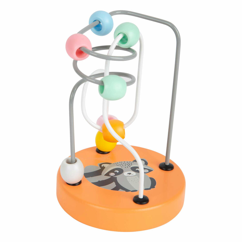 Legler Small Foot Motorikschleife Waschbär Pastell, Spielzeug, ab 12 Monate, 11764