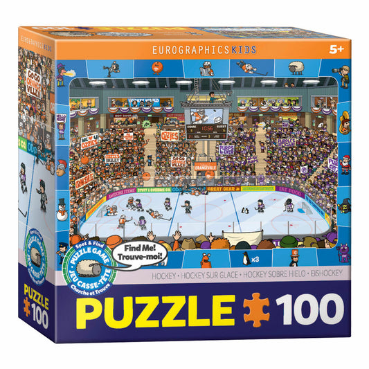 Eurographics Puzzle Hockey - Suchen & Finden, 100 Teile, 48 x 33 cm, 6100-0475