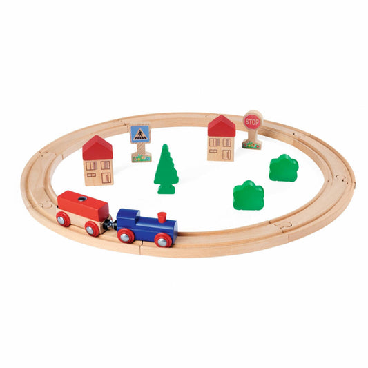 Eichhorn Bahn Kreis, 20-tlg., Eisenbahn, Holzeisenbahn, Log, Zug, Spielzeug, Holz, 100006200