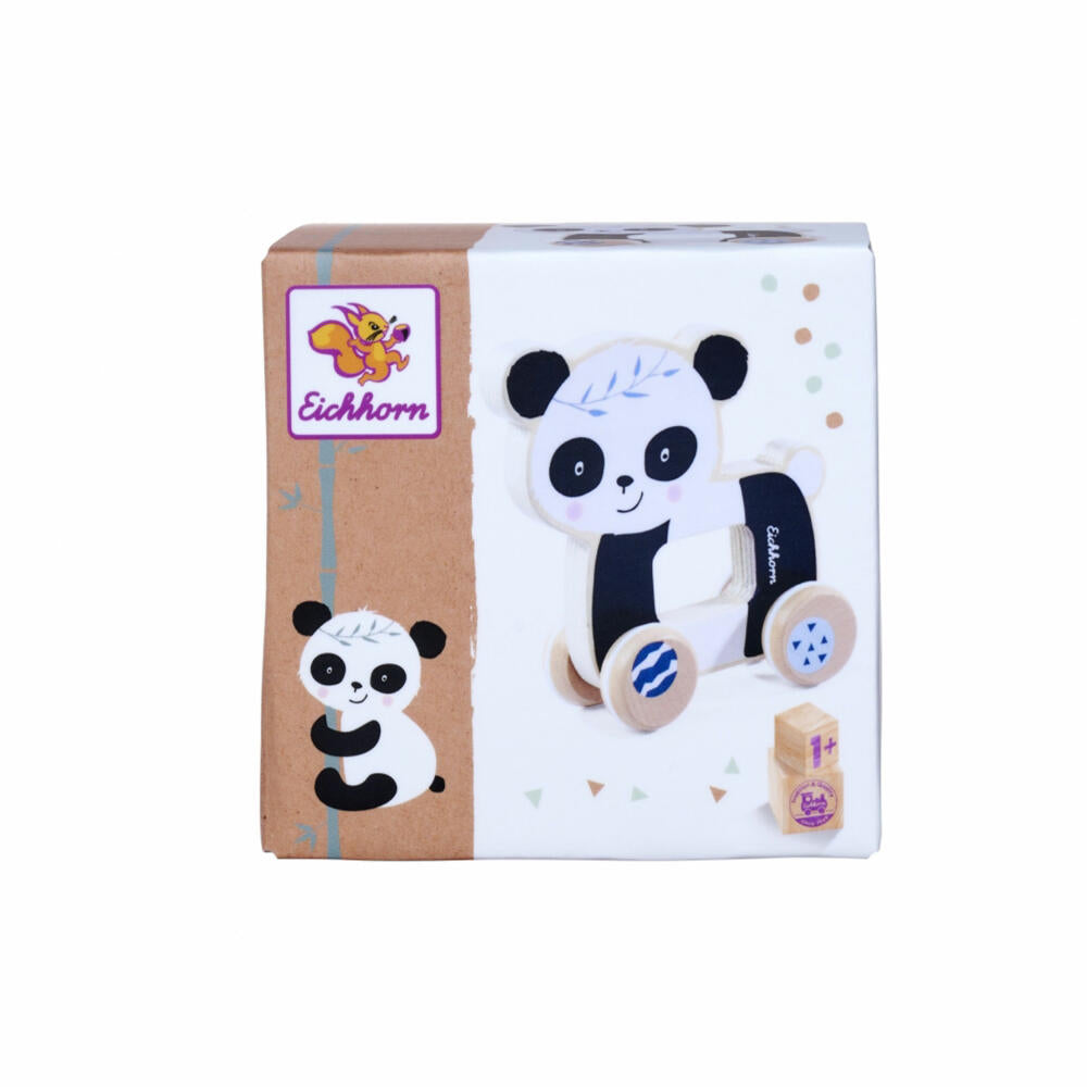 Eichhorn Schiebetier Panda, Schiebefigur, Schiebespielzeug, Ziehtier, Spielzeug, Kinder, 100003818