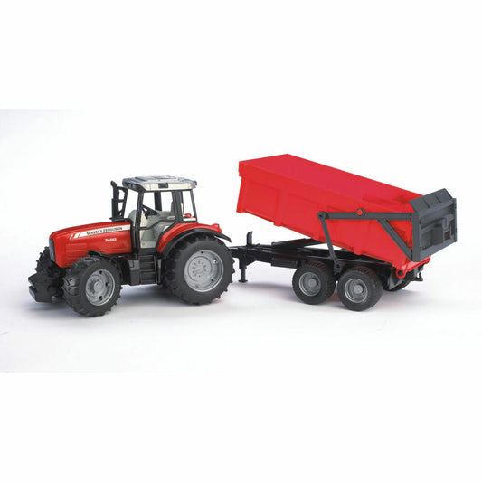 Bruder Agriculture Massey Ferguson 7480, with tipping trailer, tractor, model vehicle, model vehicle, toy, 02045