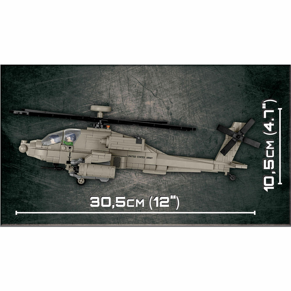 COBI Armed Forces AH-64 APACHE 1:35, Kampfhubschrauber, Flugzeug, Konstruktionsbausteine, Spielzeug, Kunststoff, 510 Teile, 5808