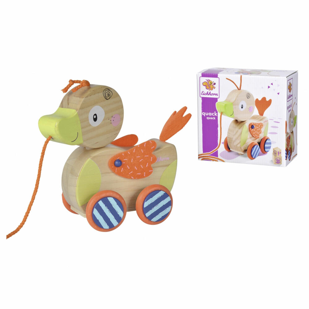 Eichhorn pull-along animal duck, pull-along toy, pull-along animal, pull-along duck, toy, 100005587