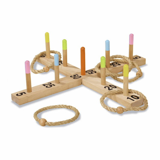Eichhorn Outdoor Ringwurfspiel, Wurfspiel, Ringe Werfen, Geschicklichkeitsspiel, Gartenspiel, 100004405