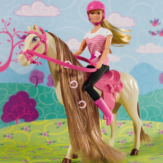 Simba Steffi Love, Reitausflug, mit Pferd, Puppe, Spielzeug, Kunststoff, 32.5 cm, 105730939