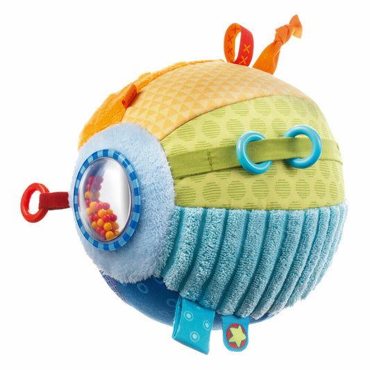 HABA Entdeckerball Kunterbunt, Rasselspiel, Spielfigur, Ballspielzeug, Spielzeug, 301672