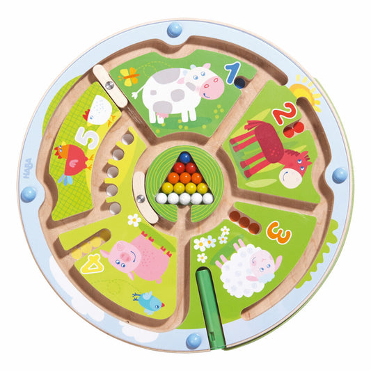 HABA Magnetic Game Number Labyrinth, Magnetic Games, Children's Games, Children's Games, Magnet, 301473