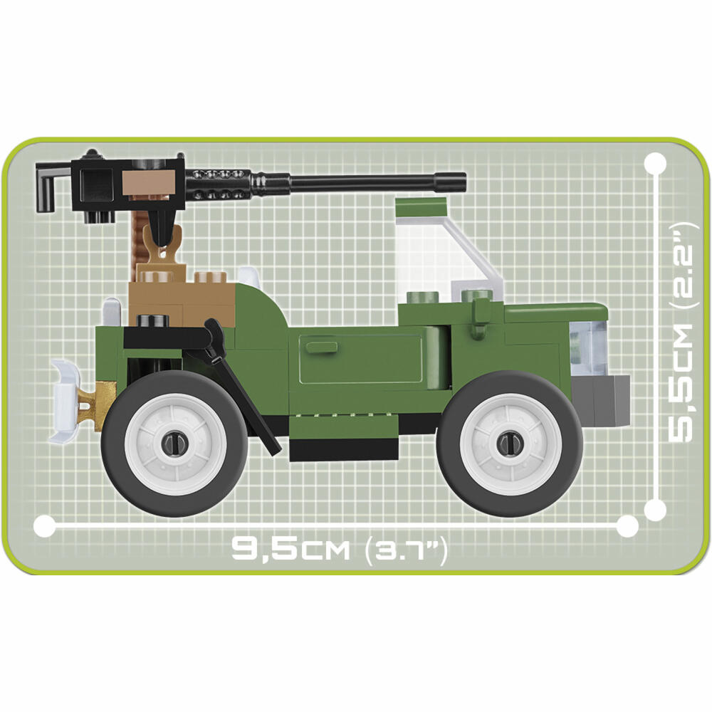 COBI Small Army Border Patrol Vehicle, Military, Soldiers, Border Patrol Vehicle, Toy, Construction Blocks, 67 Parts, 2166