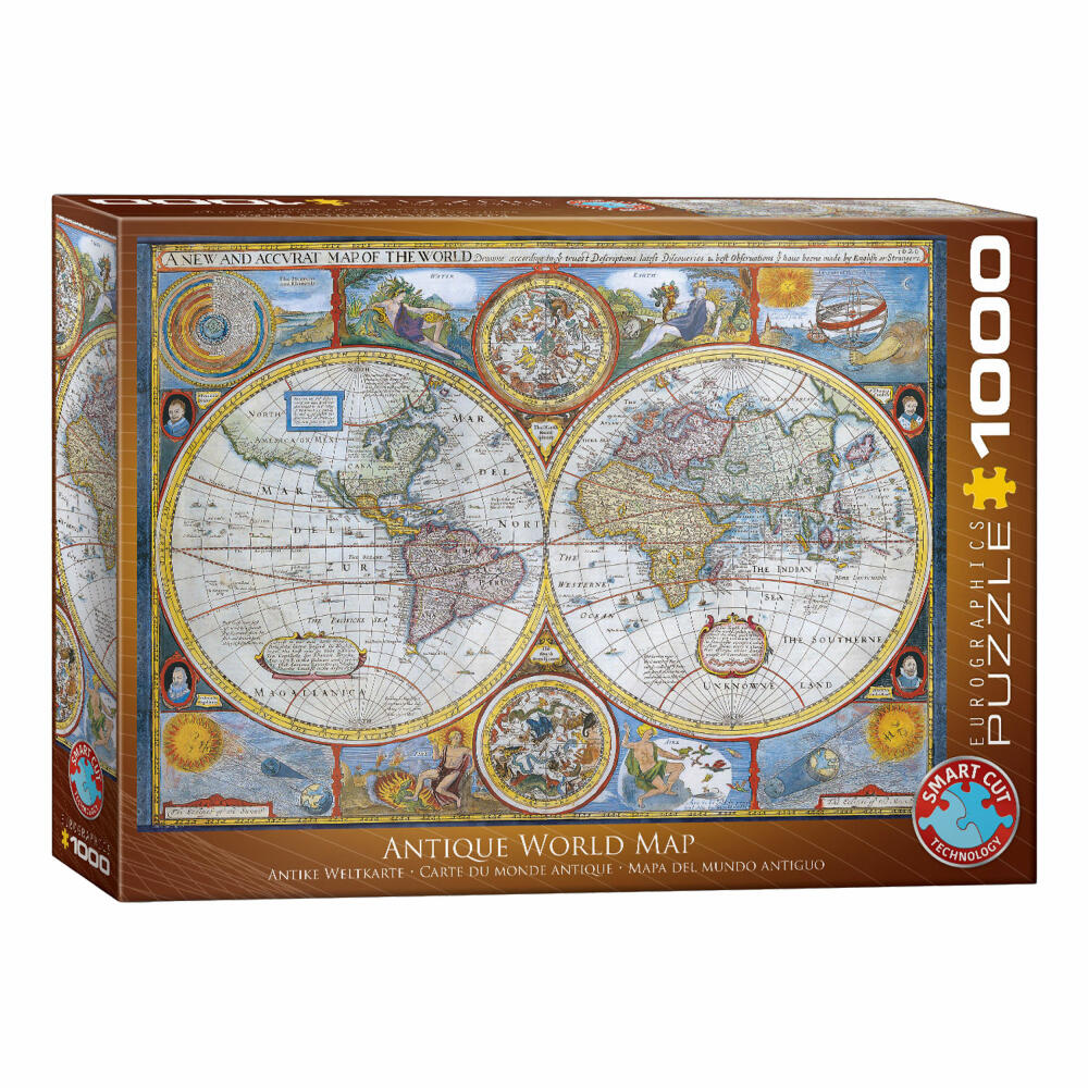 Eurographics Puzzle Antique World Map, world map, 1000 pieces, 68 x 48 cm, 6000-2006
