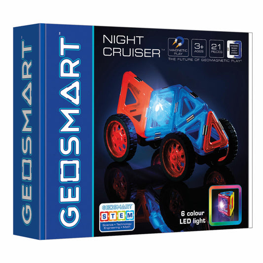 Geosmart construction blocks Night Cruiser, magnetic building blocks, from 3 years, 21 pieces, GEO 217