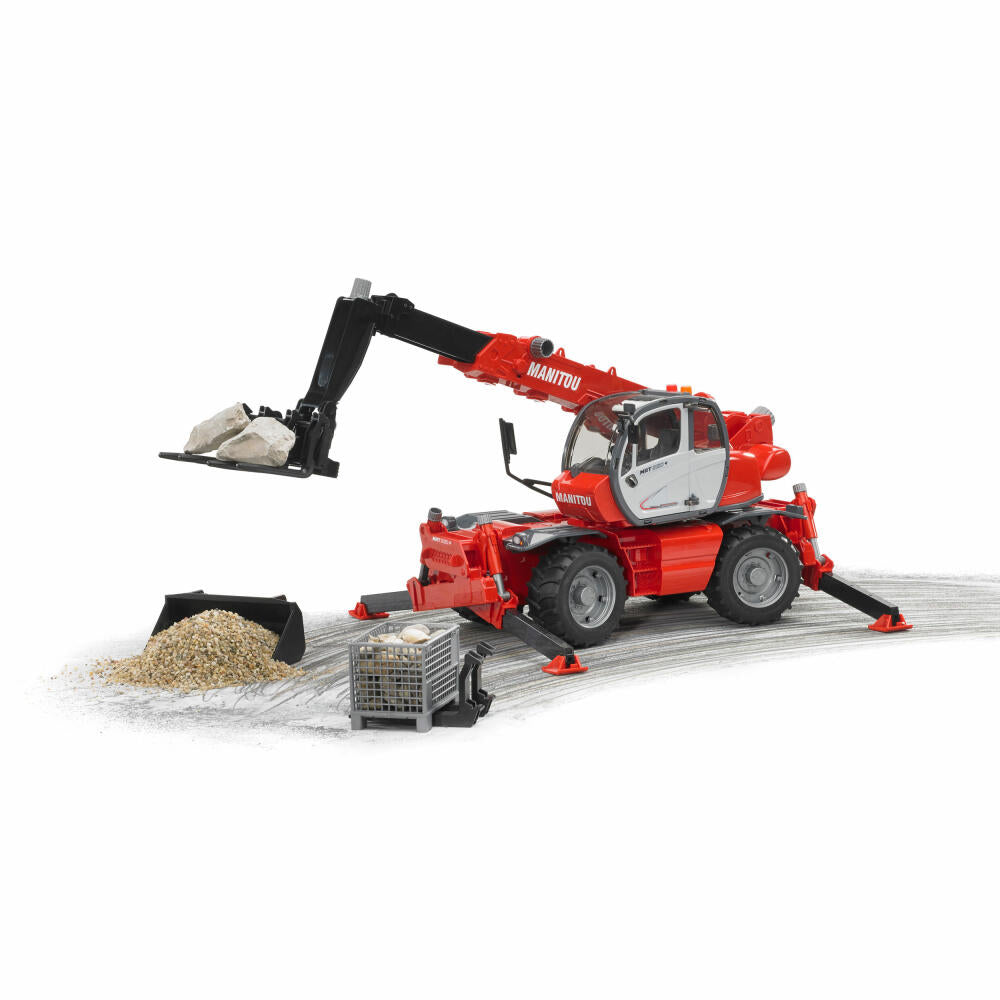 Bruder Construction Vehicles Manitou Telescopic Forklift MRT 2150, Construction Machine, Model Vehicle, Model Vehicle, Toy, 02129