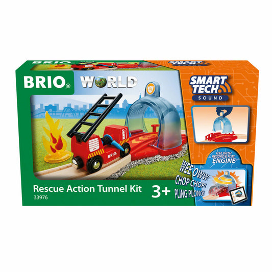 BRIO World Smart Tech Sound Fire Brigade, Wooden Railway, Wooden Railway, Interactive Toy, Accessories, 33976