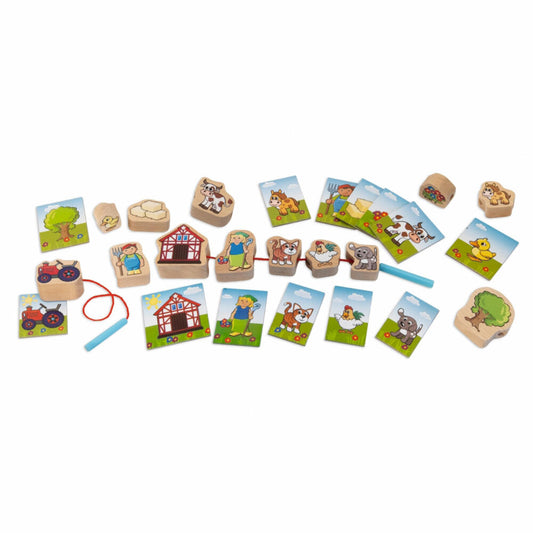 Eichhorn threading game, 13 pcs., motor skills toy, motor skills toy, threading toy, 100005200