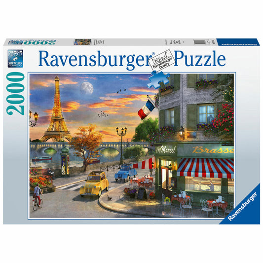 Ravensburger Romantische Abendstunde in Paris, Puzzle, Erwachsenenpuzzle, Erwachsenen Puzzles, 2000 Teile, 16716