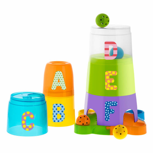 Chicco 2 In 1 Stacking Cup and Marble Run, Sorting Game, Ball Game, Puzzle Game, Toy, 9308000000
