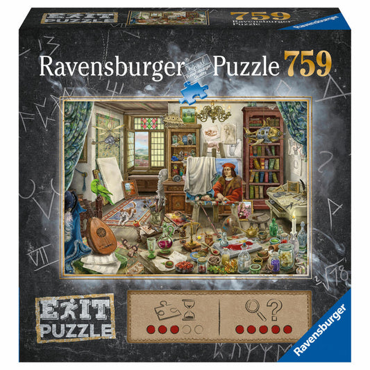 Ravensburger EXIT Puzzle Artist's Studio, Adult Puzzle, Puzzle Game, 759 Pieces, 16782