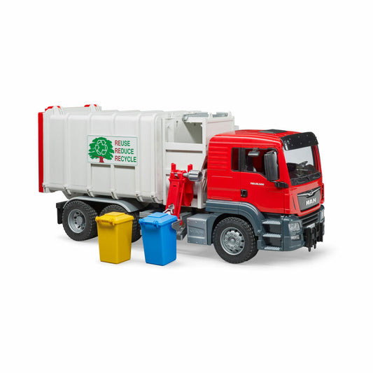 Bruder Commercial Vehicles MAN TGS Side Loader Garbage Truck, Garbage Truck, Model Vehicle, Model Vehicle, Toy, 03761