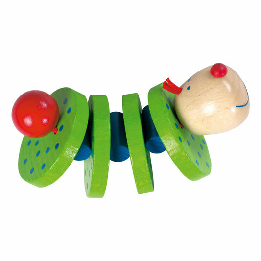 HABA rattle figure Flapsi, grasping toy, toy, motor skills toy, caterpillar, beech, 1068