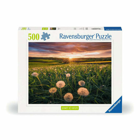 Ravensburger Puzzle Pusteblumen im Sonnenuntergang, Erwachsenenpuzzle, 500 Teile, 12000592